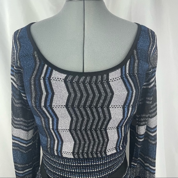 EUC Laundry Metallic Knit Dress Med - Picture 4 of 14